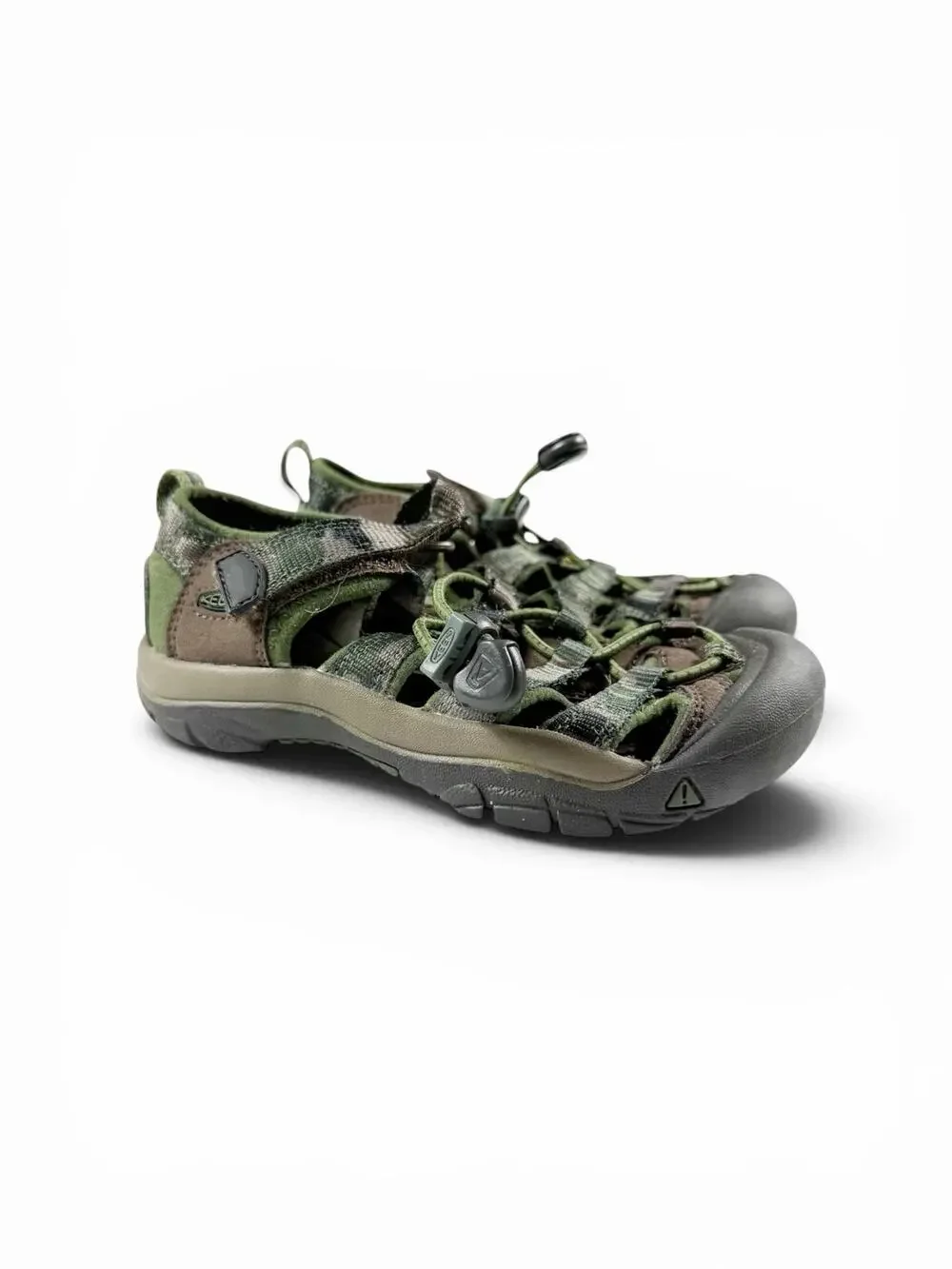 KEEN Newport H2 Waterproof Closed Toe Sandals Green Camo Kids Size 11